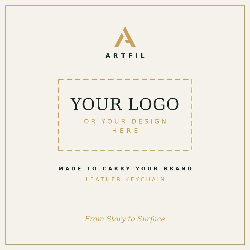 Customize with your own logo or design — ARTFIL Leather Keychain