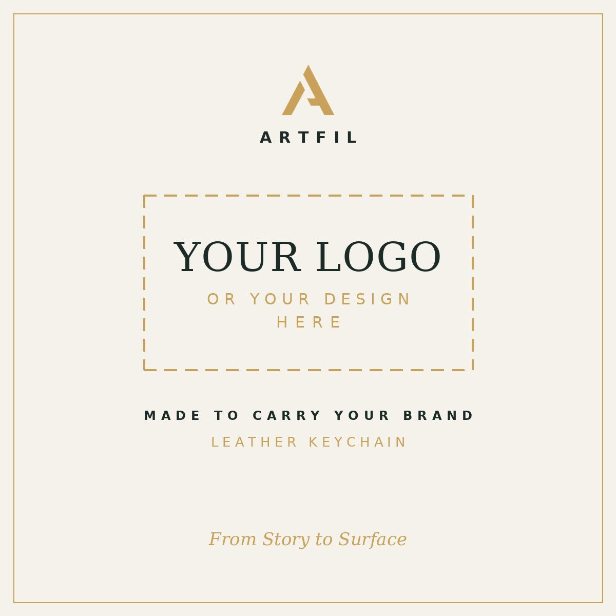 Customize with your own logo or design — ARTFIL Leather Keychain