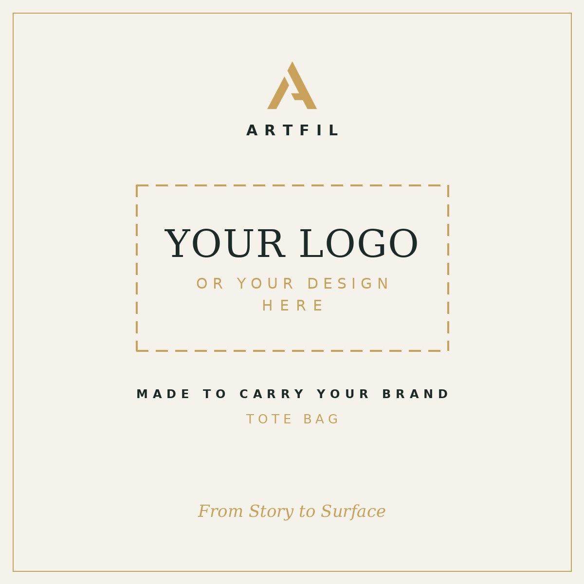 Customize with your own logo or design — ARTFIL Tote Bag